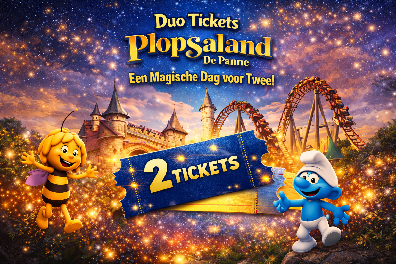 Duo Tickets Plopsaland De Panne - Een Magische Dag voor Twee!