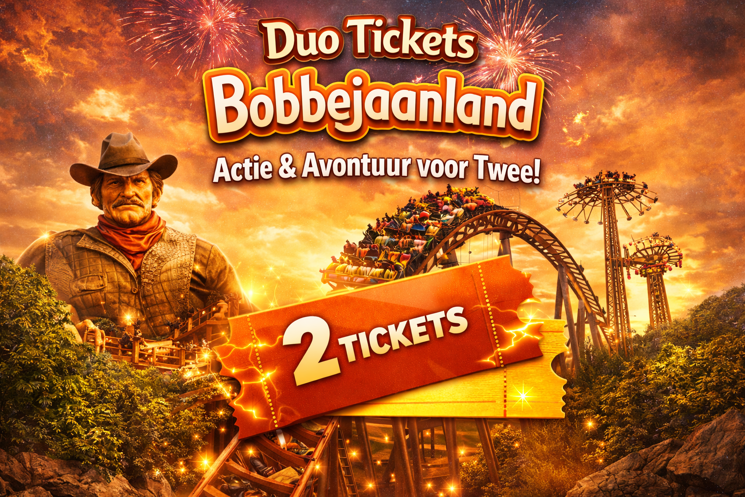 Duo Tickets Bobbejaanland - Actie & Avontuur voor Twee!